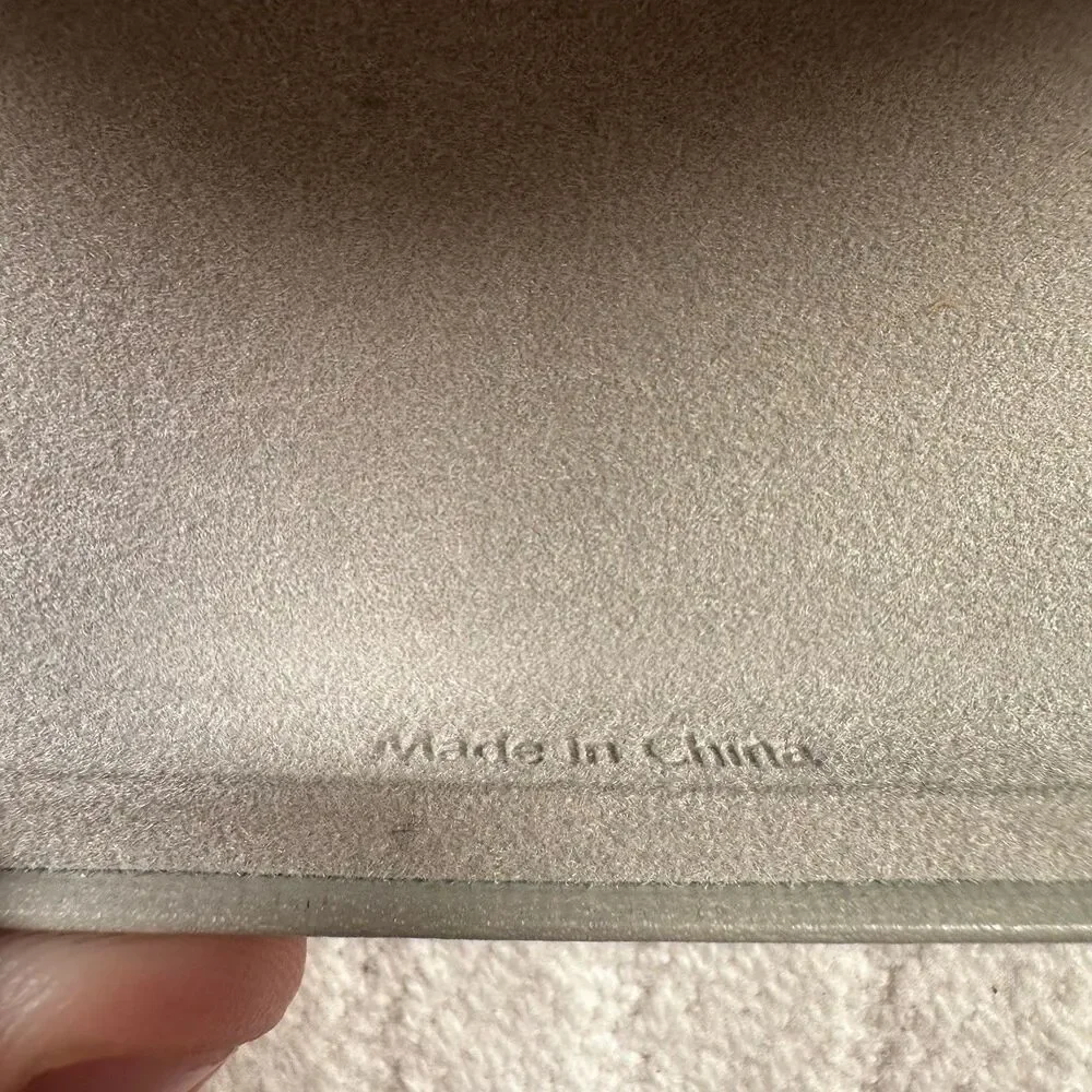 Calvin Klein Eyeglass & Sunglass Hard Case Gray Silver Clam Shell